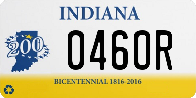 IN license plate 046OR