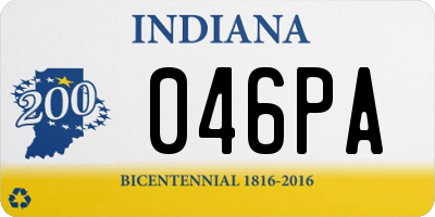 IN license plate 046PA