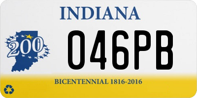 IN license plate 046PB