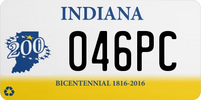 IN license plate 046PC