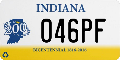 IN license plate 046PF