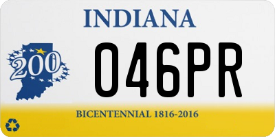 IN license plate 046PR