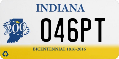 IN license plate 046PT