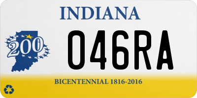 IN license plate 046RA