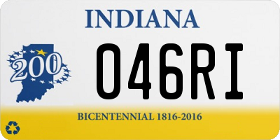 IN license plate 046RI