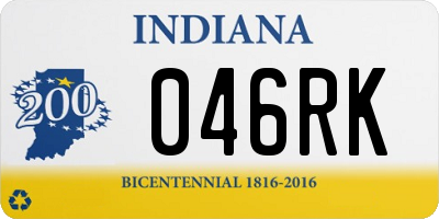 IN license plate 046RK