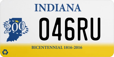 IN license plate 046RU