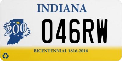 IN license plate 046RW