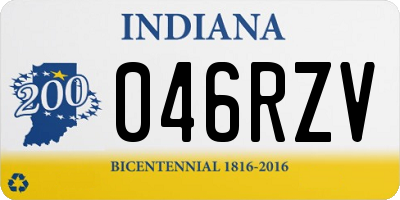 IN license plate 046RZV