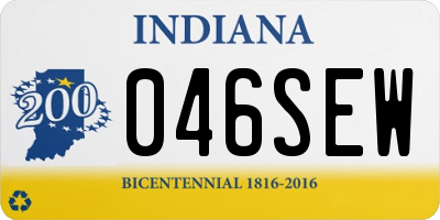 IN license plate 046SEW