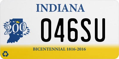 IN license plate 046SU