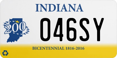 IN license plate 046SY