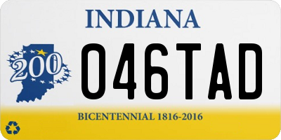 IN license plate 046TAD