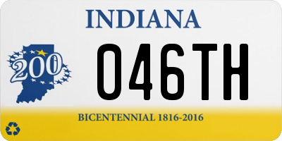 IN license plate 046TH