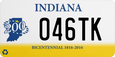 IN license plate 046TK