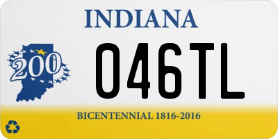 IN license plate 046TL