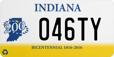 IN license plate 046TY