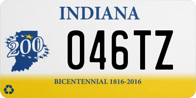 IN license plate 046TZ