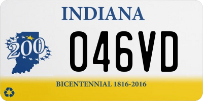 IN license plate 046VD