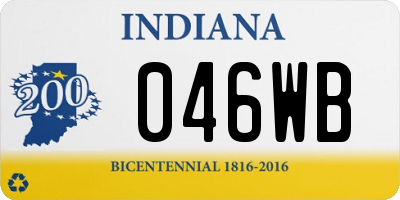 IN license plate 046WB