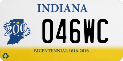 IN license plate 046WC