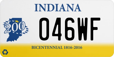 IN license plate 046WF