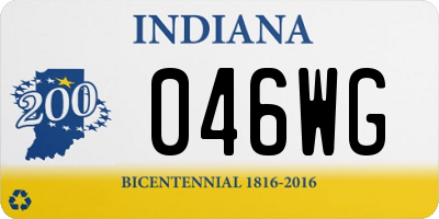 IN license plate 046WG