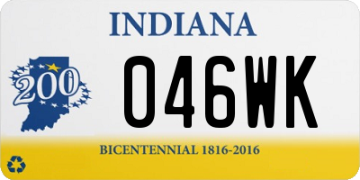 IN license plate 046WK