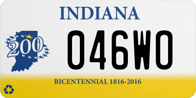IN license plate 046WO