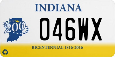 IN license plate 046WX