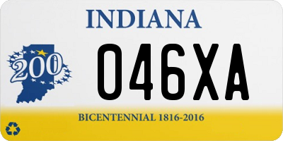 IN license plate 046XA