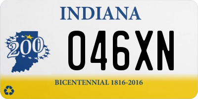 IN license plate 046XN