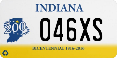 IN license plate 046XS