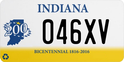 IN license plate 046XV