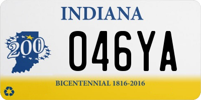 IN license plate 046YA