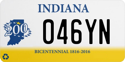 IN license plate 046YN