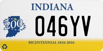 IN license plate 046YV