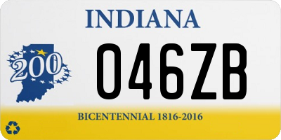 IN license plate 046ZB