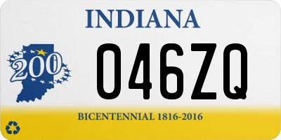 IN license plate 046ZQ