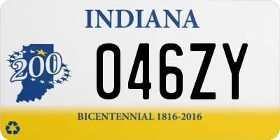 IN license plate 046ZY