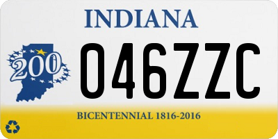 IN license plate 046ZZC
