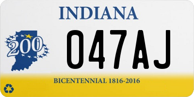 IN license plate 047AJ