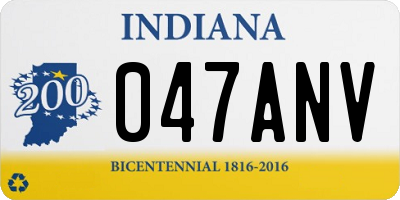 IN license plate 047ANV