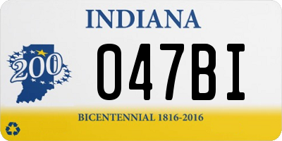 IN license plate 047BI