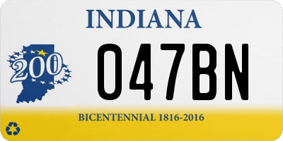 IN license plate 047BN