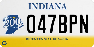 IN license plate 047BPN