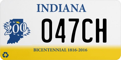 IN license plate 047CH