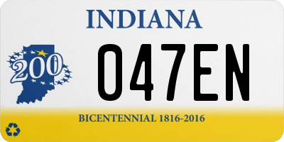 IN license plate 047EN