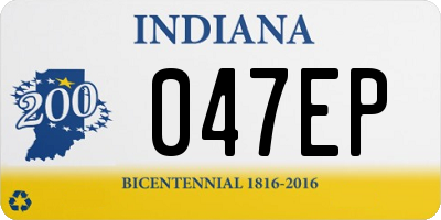 IN license plate 047EP