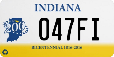 IN license plate 047FI